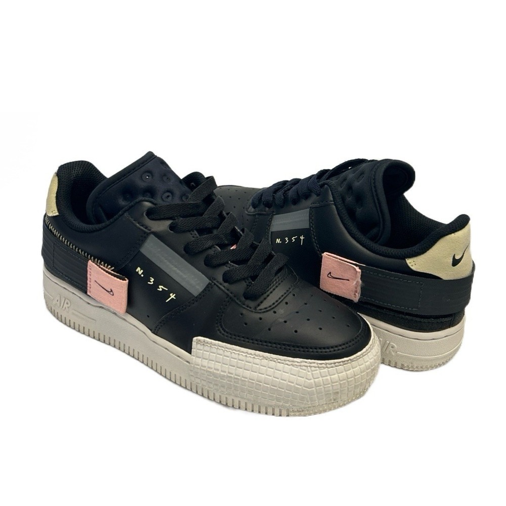 Nike AF1-Type Air Force 1 Type Low Black-Anthracite-Zinnia Youth Size 4.5Y